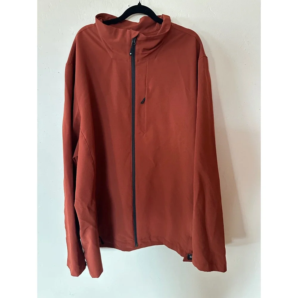 32 Degrees Heat Mens 3XL Softshell Jacket Burnt Orange Full Zip Warm Layer